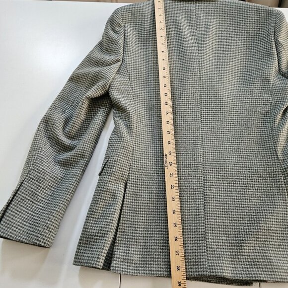 ASOS Suit Men Blazer US 40 Trousers 32x30/28 Houndstooth Wool Blend Lined Preppy - Picture 7 of 16